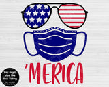 Merica Beard Svg Files For Cricut And Silhouette, 4th of July Svg, Fourth of July Svg, Patriotic Svg Cut File, July 4th Svg, Independence Day Svg