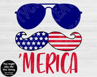 Merica Lips Svg Files For Cricut And Silhouette, Fourth of July Svg, 4th of July Svg, Patriotic Svg Cut Files, Independence Day Svg, Memorial Day Svg