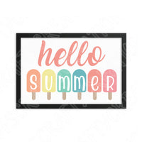 Hello Summer Svg Cut Files, Summer Quote Svg Files For Cricut And Silhouette, Hello Summer Popsicle Svg, Summer Png, Dxf, Eps, Hello Summer Sign Svg