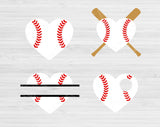 Baseball Heart Svg Bundle, Softball Heart Svg Files For Cricut And Silhouette, Baseball Love Svg Cut Files, Baseball Svg