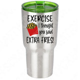 Exercise I Though You Said Extra Fries Svg, Work Out Svg Files For Cricut And Silhouette, Funny Workout Svg Cut Files, Food Lover Svg, Anti Gym Svg