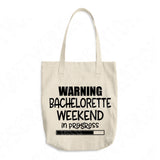 Warning Bachelorette Weekend In Progress Svg Files for Cricut, Bachelorette Svg, Bridal Party Svg Dxf, Girls Trip Svg,