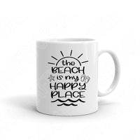 The Beach Is My Happy Place Svg Files For Cricut And Silhouette, Beach Life Svg Cut Files, Beach Svg, Beach Vacation Svg, Summer Svg