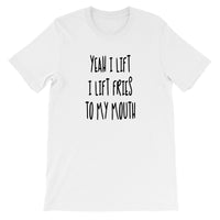 Yeah I Lift I Lift Fries To My Mouth Svg, Funny Workout Svg Cut Files, Food Lover Svg, Fitness Svg Files For Cricut And Silhouette, Work Out Svg