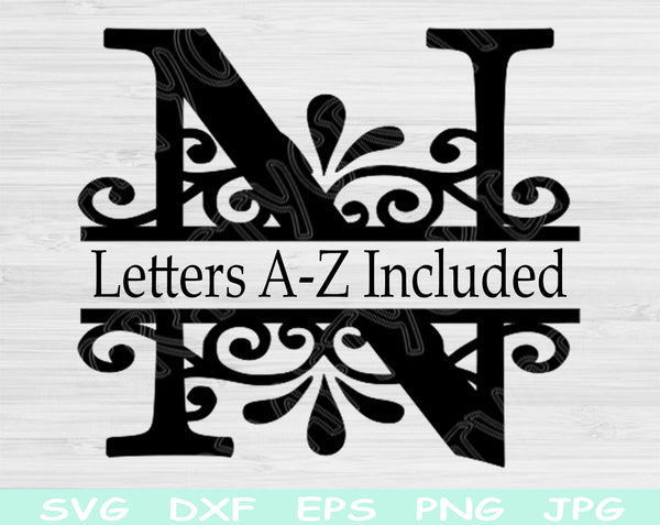 split letter monogram
