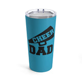 Turquoise Cheer Dad Tumbler 20oz With Megaphone Gift For Him