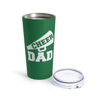 Dark Green Cheer Dad Tumbler 20oz With Megaphone Gift For Him