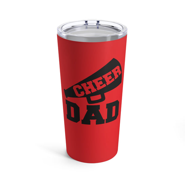 Red Cheer Dad Tumbler 20oz With Megaphone Gift For Him