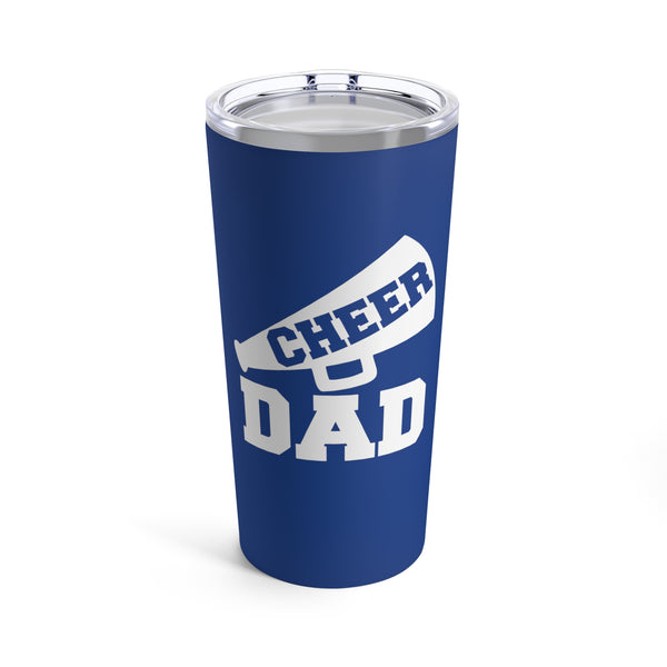 Dark Blue Cheer Dad Tumbler 20oz With Megaphone Gift For Him