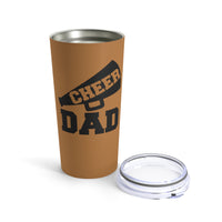 Light Brown Cheer Dad Tumbler 20oz With Megaphone Gift For Him
