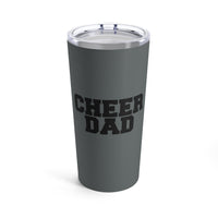 Dark Grey Cheer Dad Tumbler 20oz Gift For Him