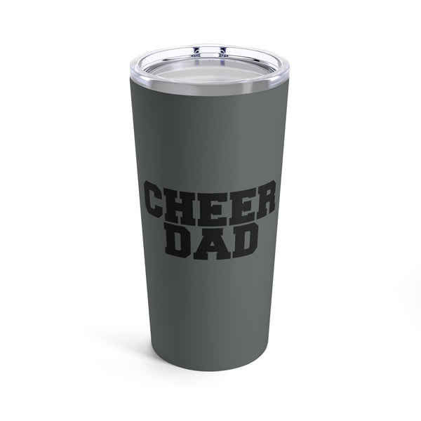 Dark Grey Cheer Dad Tumbler 20oz Gift For Him