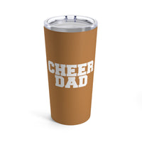 Light Brown Cheer Dad Tumbler 20oz Gift For Him