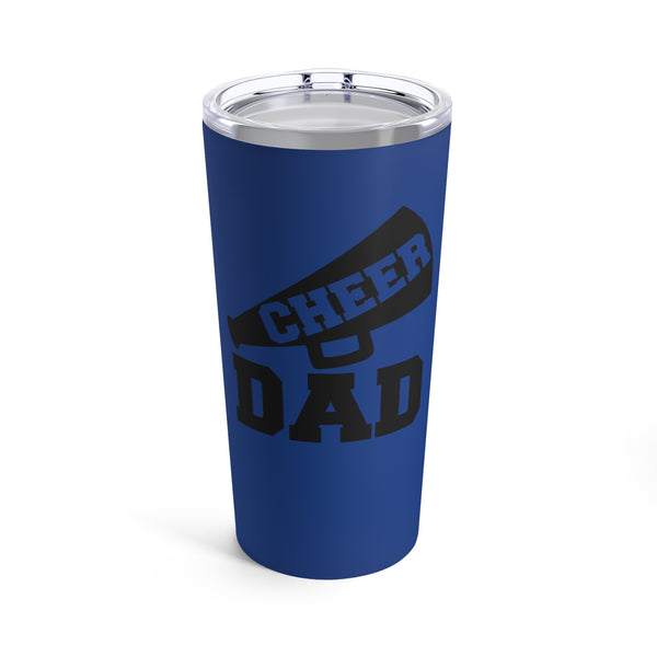 Dark Blue Cheer Dad Tumbler 20oz With Megaphone Gift For Him