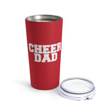 Dark Red Cheer Dad Tumbler 20oz Gift For Him