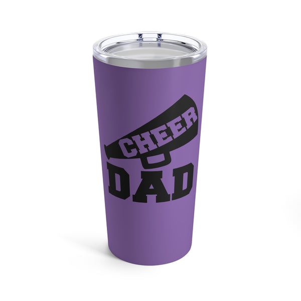 Light Purple Cheer Dad Tumbler 20oz With Megaphone Gift For Him