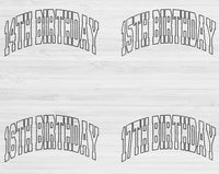 Birthday Svg Files For Cricut, Block Birthday Girl Svg Dxf Png Eps Cut Files Silhouette
