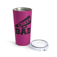 Pink Cheer Dad Tumbler 20oz With Megaphone Gift For Him