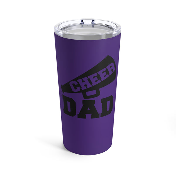 Purple Cheer Dad Tumbler 20oz With Megaphone Gift For Him
