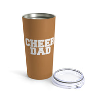 Light Brown Cheer Dad Tumbler 20oz Gift For Him