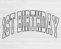 1st Birthday Svg Files For Cricut, First Birthday Svg, One Birthday Svg Dxf Png Eps Cut Files Silhouette