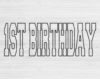 1st Birthday Svg Files For Cricut, First Birthday Svg, One Birthday Svg Dxf Png Eps Cut Files Silhouette