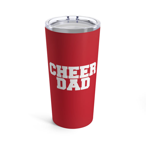 Dark Red Cheer Dad Tumbler 20oz Gift For Him
