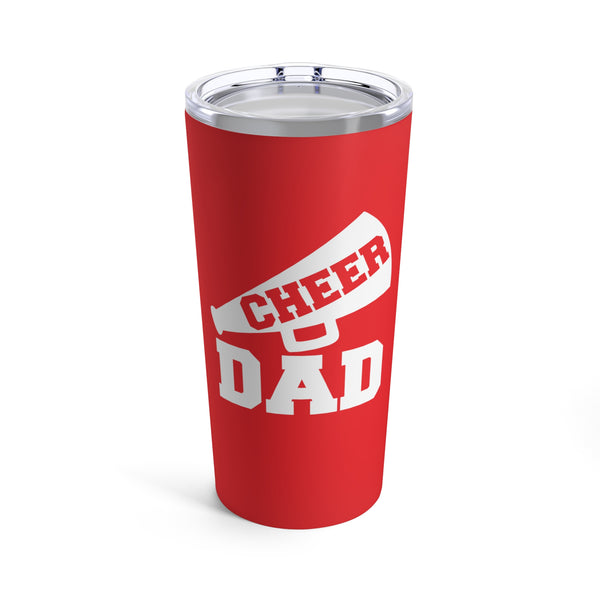 Red Cheer Dad Tumbler 20oz With Megaphone Gift For Him