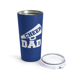 Dark Blue Cheer Dad Tumbler 20oz With Megaphone Gift For Him