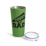 Green Cheer Dad Tumbler 20oz With Megaphone Gift For Him