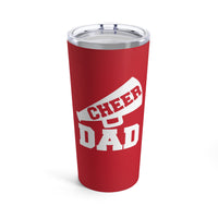 Red Cheer Dad Tumbler 20oz With Megaphone Gift For Him