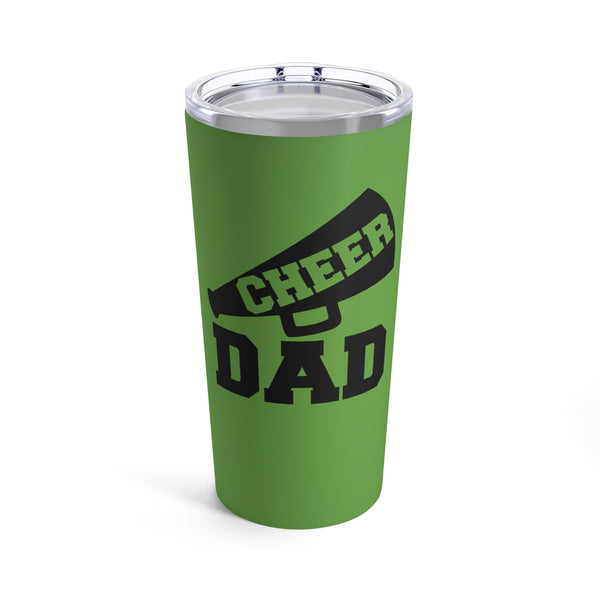 Green Cheer Dad Tumbler 20oz With Megaphone Gift For Him