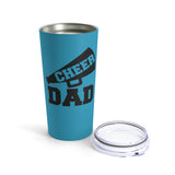 Turquoise Cheer Dad Tumbler 20oz With Megaphone Gift For Him