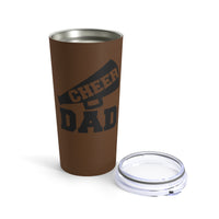Brown Cheer Dad Tumbler 20oz With Megaphone Gift For Him