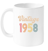 1958 Retro Vintage Birth Year Blast Coffee Mug, Tumbler, Wine Glass