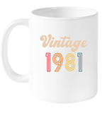 1981 Retro Vintage Birth Year Blast Coffee Mug, Tumbler, Wine Glass