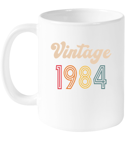 1984 Retro Vintage Birth Year Blast Coffee Mug, Tumbler, Wine Glass