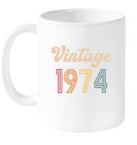 1974 Retro Vintage Birth Year Blast Coffee Mug, Tumbler, Wine Glass