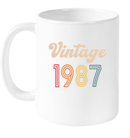 1987 Retro Vintage Birth Year Blast Coffee Mug, Tumbler, Wine Glass