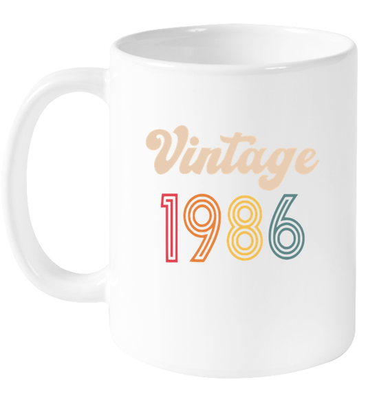 1986 Retro Vintage Birth Year Blast Coffee Mug, Tumbler, Wine Glass