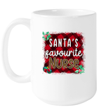 Santa's Favourite Nurse Christmas Coffee Mug For Women