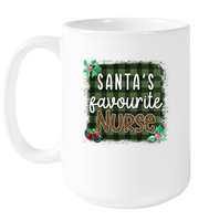Santa's Favourite Nurse Christmas Coffee Mug For Women