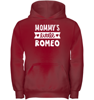 Mommy's Little Romeo Valentines Kids Heavyweight Pullover Hoodie