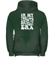 In My Twelfth Birthday Era Birthday Shirt Kids Heavyweight Pullover Hoodie