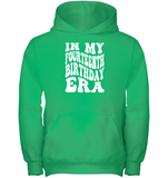 In My Fourteenth Birthday Era Birthday Shirt Kids Heavyweight Pullover Hoodie