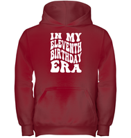 In My Eleventh Birthday Era Birthday Shirt Kids Heavyweight Pullover Hoodie