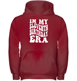 In My Eleventh Birthday Era Birthday Shirt Kids Heavyweight Pullover Hoodie