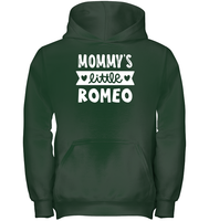 Mommy's Little Romeo Valentines Kids Heavyweight Pullover Hoodie