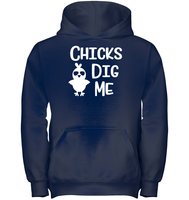 Chicks Dig Me Easter Shirt Kids Heavyweight Pullover Hoodie