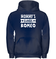 Mommy's Little Romeo Valentines Kids Heavyweight Pullover Hoodie